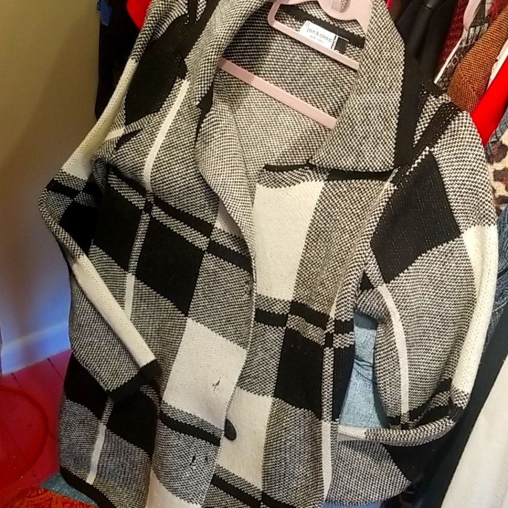 Jon and Anna  button down sweater